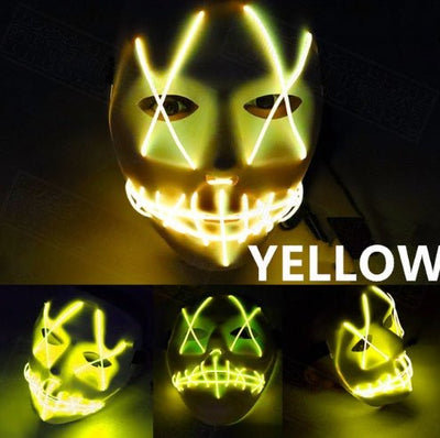 Halloween Led Glowing Full Face Mask - Backdrop BlissHalloween Led Glowing Full Face Mask