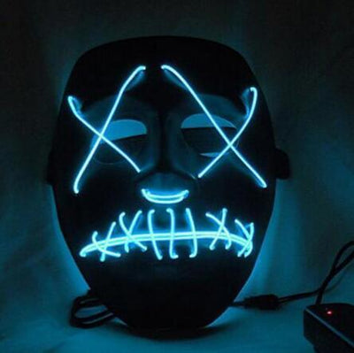 Halloween Led Glowing Full Face Mask - Backdrop BlissHalloween Led Glowing Full Face Mask