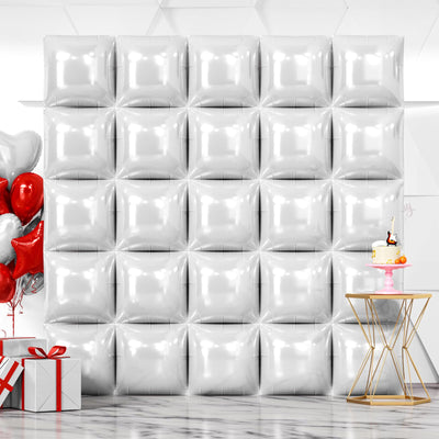 NISOCY 48PCS Green Square Foil Balloons Wall Backdrop Double Sided Green Balloons Tunnel Arch Kit for Baby Shower Birthday Anniversary Summer Party Decoration Backdrop Bliss