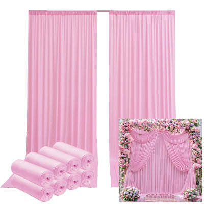 40FTx12FT White Wrinkle - Free Wedding Backdrop Curtain - Silky Washable White Polyester Drapes for Baby Showers, Birthday Parties, Photography, and Wedding Receptions - 8 Panels 5FTx12FT - Backdrop Bliss40FTx12FT White Wrinkle - Free Wedding Backdrop Curtain - Silky Washable White Polyester Drapes for Baby Showers, Birthday Parties, Photography, and Wedding Receptions - 8 Panels 5FTx12FT