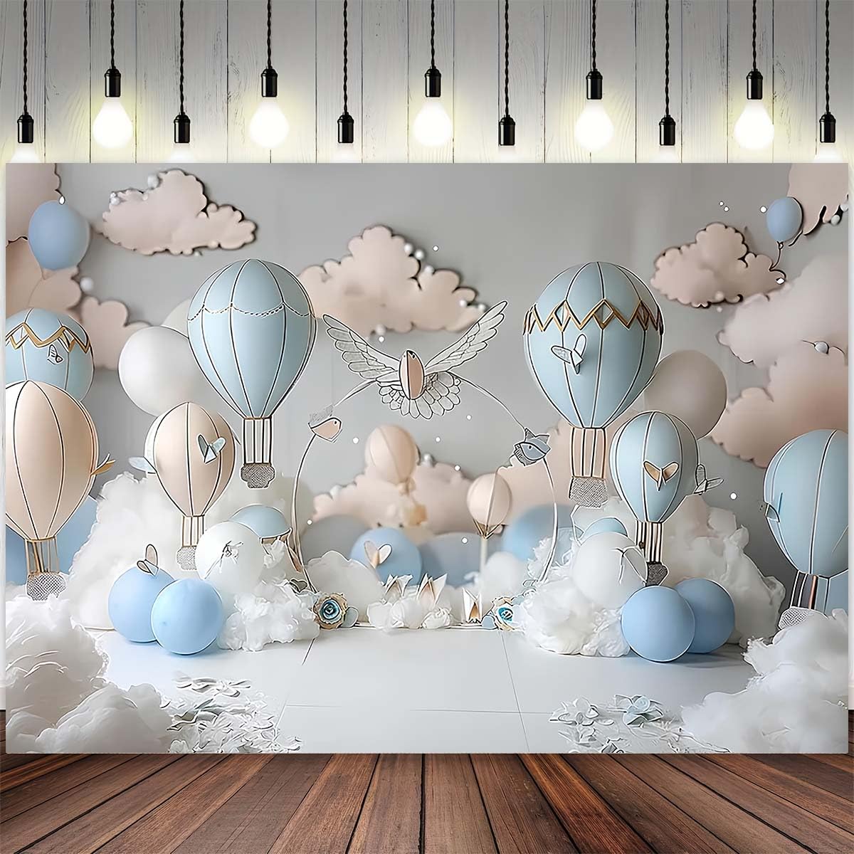 Dreamy Hot Air Balloon Backdrop Up Up and Away Adventure Photography Background Sky Clouds Travel Begins Baby Shower Decor Kids First Birthday Party Background Newborn Birthday Party Banner (7x5feet) - Backdrop BlissDreamy Hot Air Balloon Backdrop Up Up and Away Adventure Photography Background Sky Clouds Travel Begins Baby Shower Decor Kids First Birthday Party Background Newborn Birthday Party Banner (7x5feet)