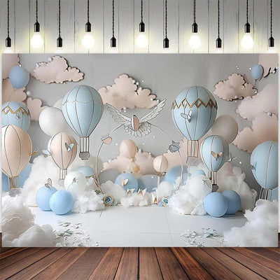 Dreamy Hot Air Balloon Backdrop Up Up and Away Adventure Photography Background Sky Clouds Travel Begins Baby Shower Decor Kids First Birthday Party Background Newborn Birthday Party Banner (7x5feet) - Backdrop BlissDreamy Hot Air Balloon Backdrop Up Up and Away Adventure Photography Background Sky Clouds Travel Begins Baby Shower Decor Kids First Birthday Party Background Newborn Birthday Party Banner (7x5feet)