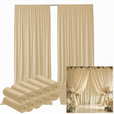 40FTx12FT White Wrinkle - Free Wedding Backdrop Curtain - Silky Washable White Polyester Drapes for Baby Showers, Birthday Parties, Photography, and Wedding Receptions - 8 Panels 5FTx12FT - Backdrop Bliss40FTx12FT White Wrinkle - Free Wedding Backdrop Curtain - Silky Washable White Polyester Drapes for Baby Showers, Birthday Parties, Photography, and Wedding Receptions - 8 Panels 5FTx12FT