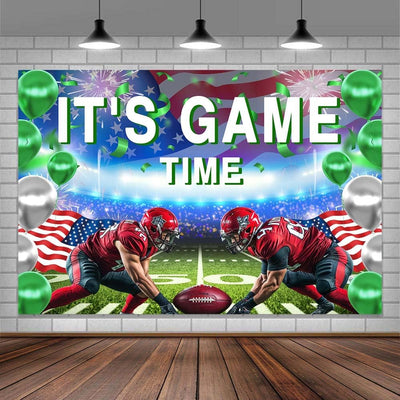 Football Backdrop for Photography, It's Game Time American Rugby Background for Soccer Lovers, Football Sports Theme Birthday Baby Shower Party Decorations Photo Studio Props 7x5ft - Backdrop BlissFootball Backdrop for Photography, It's Game Time American Rugby Background for Soccer Lovers, Football Sports Theme Birthday Baby Shower Party Decorations Photo Studio Props 7x5ft
