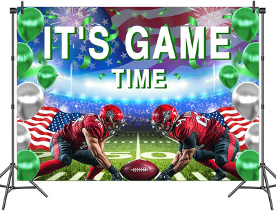 Football Backdrop for Photography, It's Game Time American Rugby Background for Soccer Lovers, Football Sports Theme Birthday Baby Shower Party Decorations Photo Studio Props 7x5ft - Backdrop BlissFootball Backdrop for Photography, It's Game Time American Rugby Background for Soccer Lovers, Football Sports Theme Birthday Baby Shower Party Decorations Photo Studio Props 7x5ft