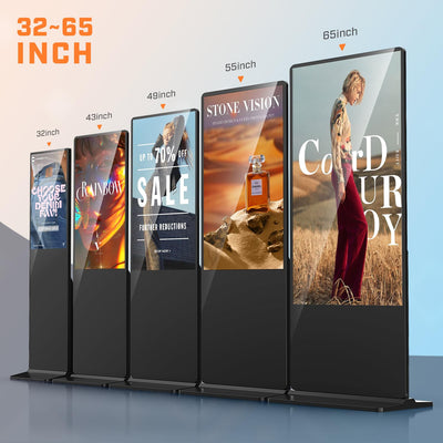 43 Inch Indoor Floor Standing Digital Signage Advertising Display Kiosk LCD Screen Commercial Totem Android System Vertical Poster with Auto Media Player - Backdrop Bliss43 Inch Indoor Floor Standing Digital Signage Advertising Display Kiosk LCD Screen Commercial Totem Android System Vertical Poster with Auto Media Player