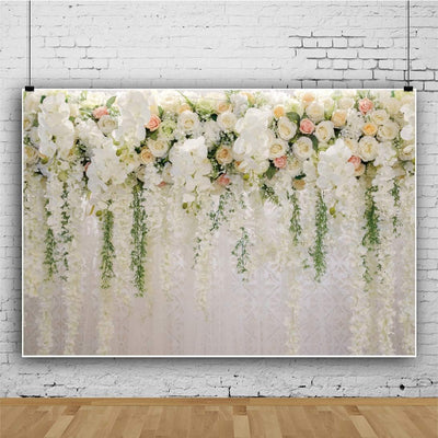 Haoyiyi 10x8ft Bridal Floral Wall Backdrop Wedding Wedding White Pure Sheer Chiffon Photography Background Photo Reception Ceremony Birthday Party Bridal Shower Marriage Photo Booth Prop - Backdrop BlissHaoyiyi 10x8ft Bridal Floral Wall Backdrop Wedding Wedding White Pure Sheer Chiffon Photography Background Photo Reception Ceremony Birthday Party Bridal Shower Marriage Photo Booth Prop