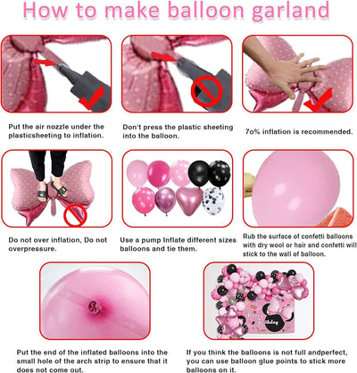 5x3ft Pink Mouse Backdrop Girls Birthday Party Decoration Supplies 130pc Bowknot Balloons Arch Garland Kit Baby Shower Photo Booth Studio Prop - Backdrop Bliss5x3ft Pink Mouse Backdrop Girls Birthday Party Decoration Supplies 130pc Bowknot Balloons Arch Garland Kit Baby Shower Photo Booth Studio Prop