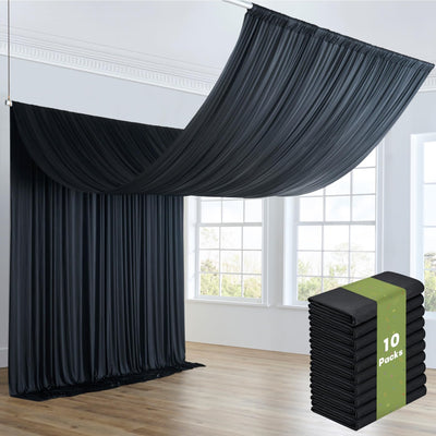 40FTx12FT White Wrinkle - Free Wedding Backdrop Curtain - Silky Washable White Polyester Drapes for Baby Showers, Birthday Parties, Photography, and Wedding Receptions - 8 Panels 5FTx12FT - Backdrop Bliss40FTx12FT White Wrinkle - Free Wedding Backdrop Curtain - Silky Washable White Polyester Drapes for Baby Showers, Birthday Parties, Photography, and Wedding Receptions - 8 Panels 5FTx12FT