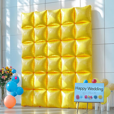 NISOCY 48PCS Green Square Foil Balloons Wall Backdrop Double Sided Green Balloons Tunnel Arch Kit for Baby Shower Birthday Anniversary Summer Party Decoration Backdrop Bliss