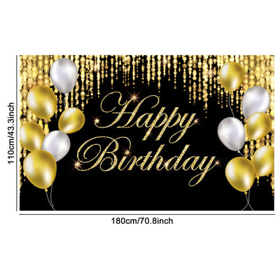 Black Gold Happy Birthday Banner Backdrop Large Yard Sign backgroud It's My Birthday Backdrop Baby Shower Party Indoor Outdoor Car Decoration Supplies for Men Women Boys Girls - Backdrop BlissBlack Gold Happy Birthday Banner Backdrop Large Yard Sign backgroud It's My Birthday Backdrop Baby Shower Party Indoor Outdoor Car Decoration Supplies for Men Women Boys Girls