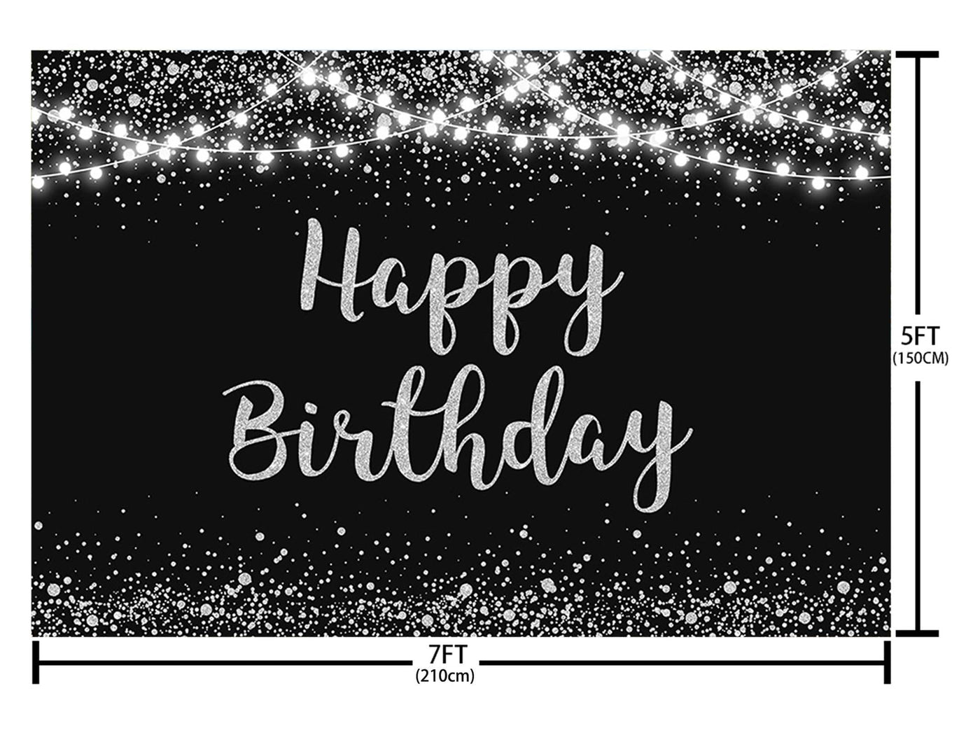 MEHOFOND Black and Gold Happy Birthday Backdrop Golden Glitter Dots Lights Photography Background for Women Men Kids Black Gold Birthday Party Decorations Banner Cake Table Photo Studio Props 7x5ft - Backdrop BlissMEHOFOND Black and Gold Happy Birthday Backdrop Golden Glitter Dots Lights Photography Background for Women Men Kids Black Gold Birthday Party Decorations Banner Cake Table Photo Studio Props 7x5ft