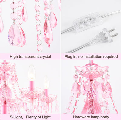 PAPAYA Modern Chrome Beaded Hanging Chandelier Shades (W8.7 x H13), Beads Pendant Shade with Acrylic Crystal, Ceiling Chandelier Beaded Lampshade for Wedding Party Event Home Decoration Backdrop Bliss