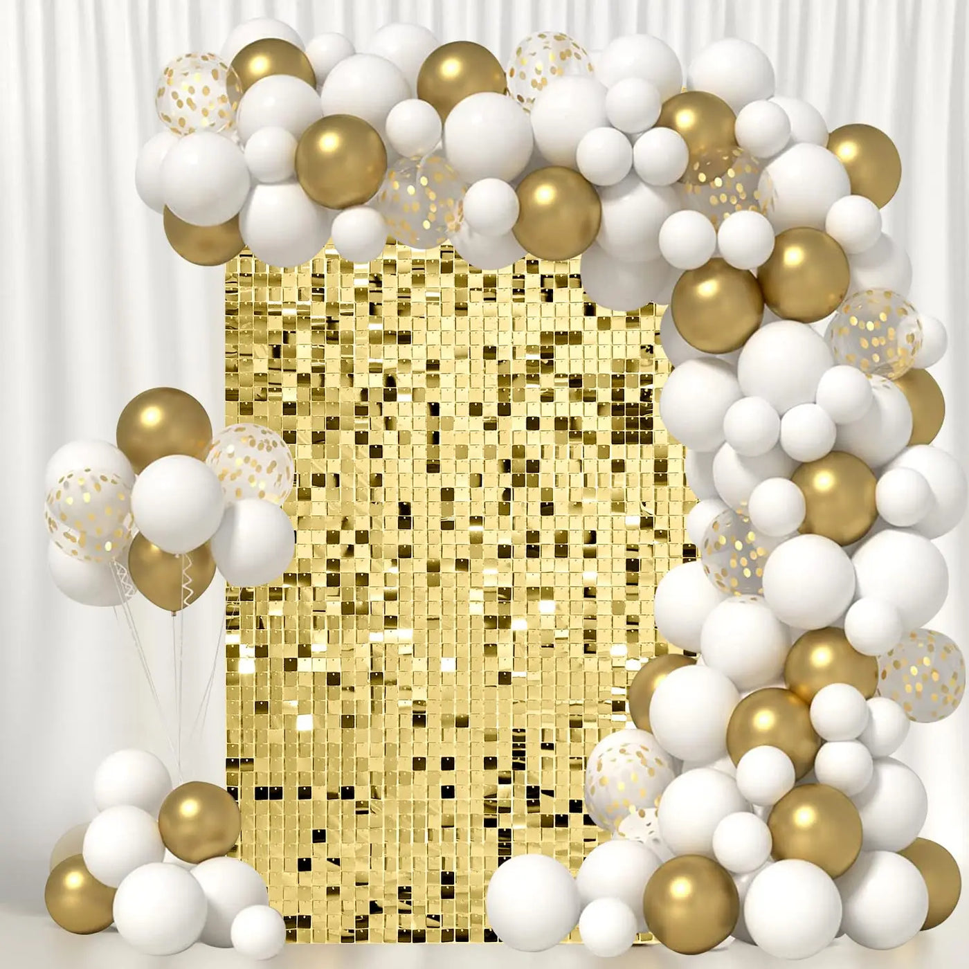 Pink Shimmer Wall Backdrop 24 Panels Cover 6 x 4 Ft, Photo Backdrops for Wedding,Anniversary,Birthday,Party Decoration Backdrop Bliss