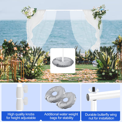 EMART Backdrop Stand, 6.5x10 ft Adjustable Photo Background Pipe and Drape Photography Kit with Heavy Duty Metal Flat Base for Parties, Wedding, Video Studio, Birthday - Black - Backdrop BlissEMART Backdrop Stand, 6.5x10 ft Adjustable Photo Background Pipe and Drape Photography Kit with Heavy Duty Metal Flat Base for Parties, Wedding, Video Studio, Birthday - Black