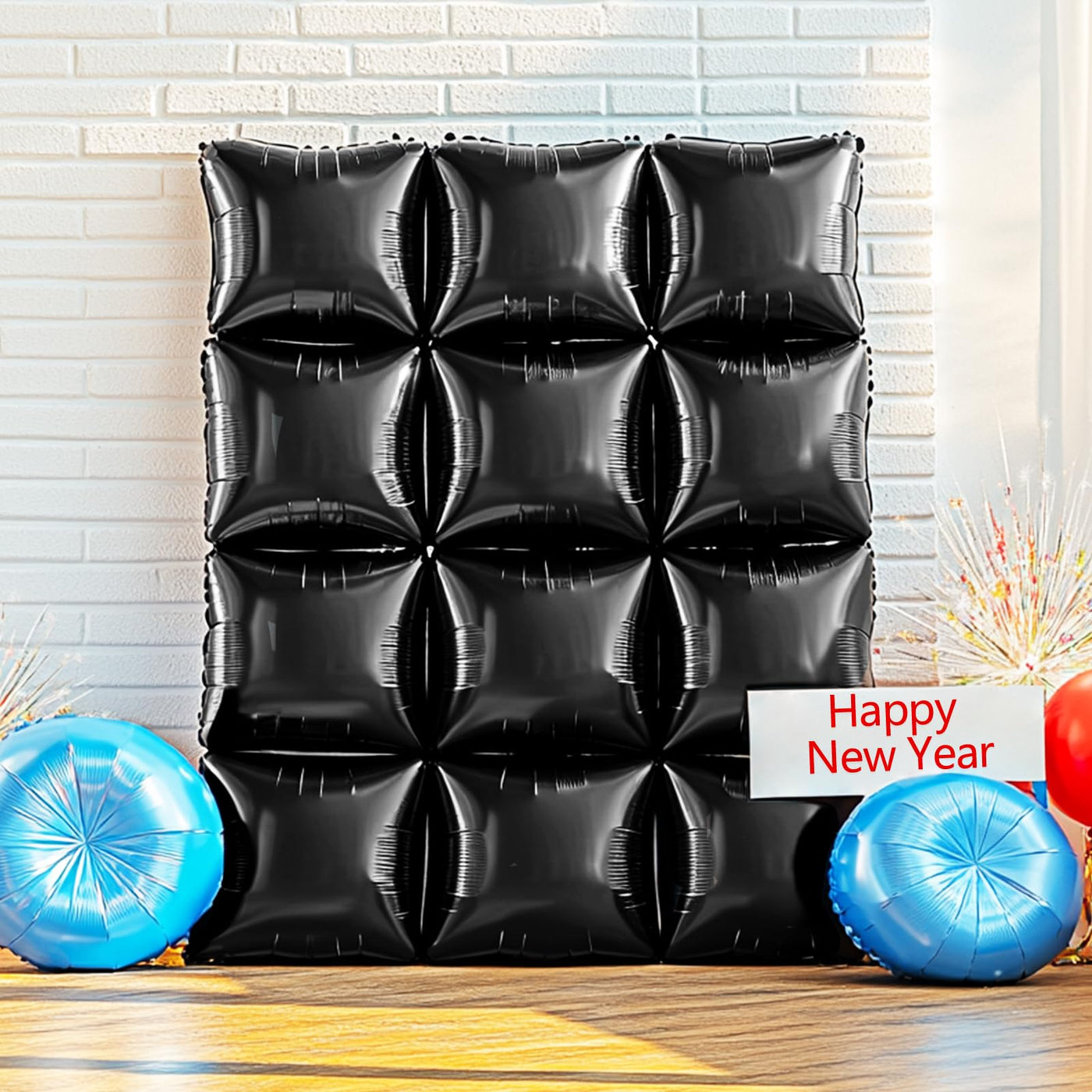 NISOCY 48PCS Green Square Foil Balloons Wall Backdrop Double Sided Green Balloons Tunnel Arch Kit for Baby Shower Birthday Anniversary Summer Party Decoration Backdrop Bliss