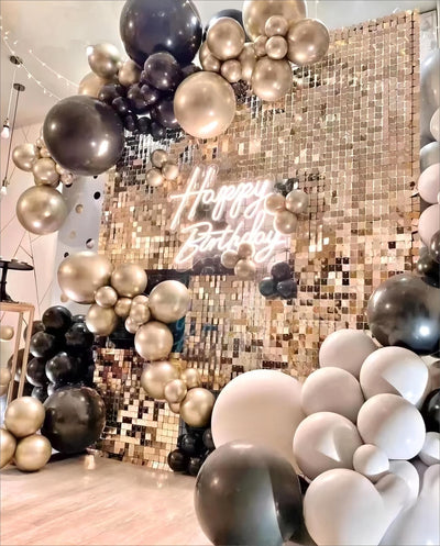 24 Pcs Champagne Gold Shimmer Wall Backdrop Panels - 4 FT x 6 FT Square Sequin Shimmer Backdrop Panels, Photo Backdrops for Birthday, Anniversary, Wedding, Graduation & Bachelorette Party Decoration - Backdrop Bliss24 Pcs Champagne Gold Shimmer Wall Backdrop Panels - 4 FT x 6 FT Square Sequin Shimmer Backdrop Panels, Photo Backdrops for Birthday, Anniversary, Wedding, Graduation & Bachelorette Party Decoration