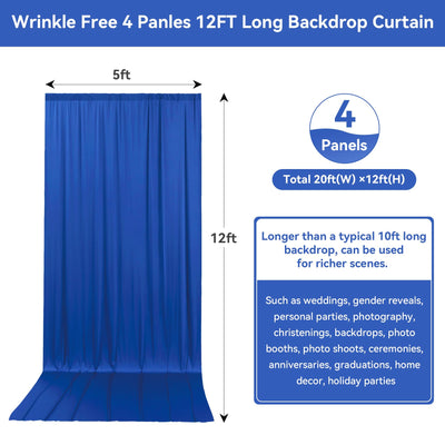 40FTx12FT White Wrinkle - Free Wedding Backdrop Curtain - Silky Washable White Polyester Drapes for Baby Showers, Birthday Parties, Photography, and Wedding Receptions - 8 Panels 5FTx12FT - Backdrop Bliss40FTx12FT White Wrinkle - Free Wedding Backdrop Curtain - Silky Washable White Polyester Drapes for Baby Showers, Birthday Parties, Photography, and Wedding Receptions - 8 Panels 5FTx12FT