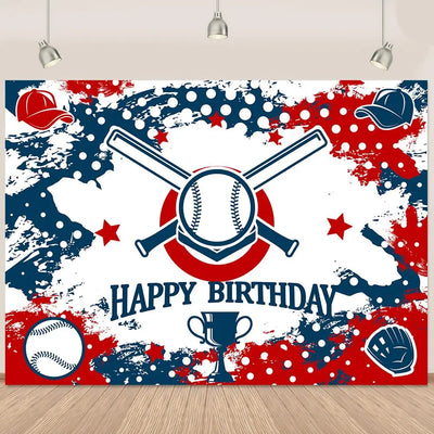 Football Happy Birthday Backdrop Banner Game Time Photography Background Fire Football Basketball Soccer Birthday Banner Decoration 7x5Ft Backdrop Bliss