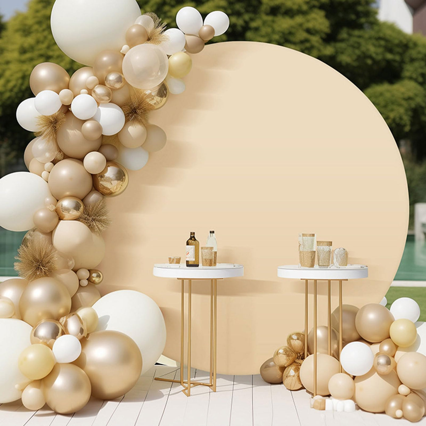 7.5FT Royal Blue Round Wedding Backdrop Cover,Circle Balloon Arch Backgound Stand Cover for Birthday Party Baby Shower Halloween Decoration (Royal Blue) - Backdrop Bliss7.5FT Royal Blue Round Wedding Backdrop Cover,Circle Balloon Arch Backgound Stand Cover for Birthday Party Baby Shower Halloween Decoration (Royal Blue)