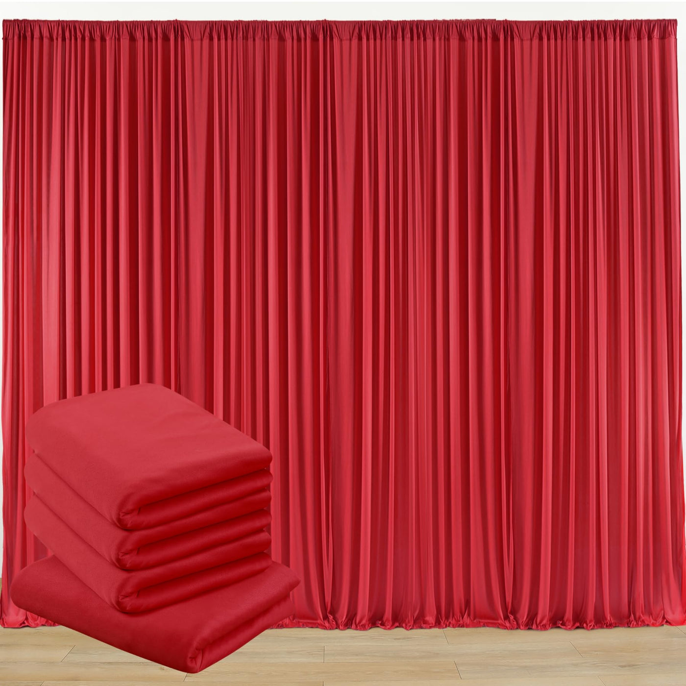 50 ft x 10 ft Wrinkle Free White Backdrop Curtain for Wedding Parties, Polyester Photo Backdrop Drapes for Baby Shower Birthday Party Backdrop Stand, Bulk Thick Background Curtains, 5x10FT 10 Panels - Backdrop Bliss50 ft x 10 ft Wrinkle Free White Backdrop Curtain for Wedding Parties, Polyester Photo Backdrop Drapes for Baby Shower Birthday Party Backdrop Stand, Bulk Thick Background Curtains, 5x10FT 10 Panels
