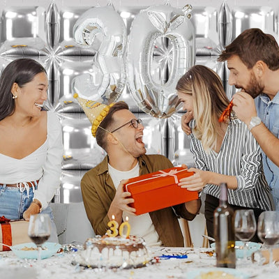 NISOCY 48PCS Green Square Foil Balloons Wall Backdrop Double Sided Green Balloons Tunnel Arch Kit for Baby Shower Birthday Anniversary Summer Party Decoration Backdrop Bliss