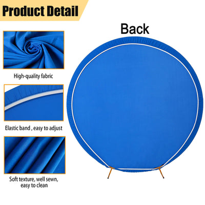 7.5FT Royal Blue Round Wedding Backdrop Cover,Circle Balloon Arch Backgound Stand Cover for Birthday Party Baby Shower Halloween Decoration (Royal Blue) - Backdrop Bliss7.5FT Royal Blue Round Wedding Backdrop Cover,Circle Balloon Arch Backgound Stand Cover for Birthday Party Baby Shower Halloween Decoration (Royal Blue)
