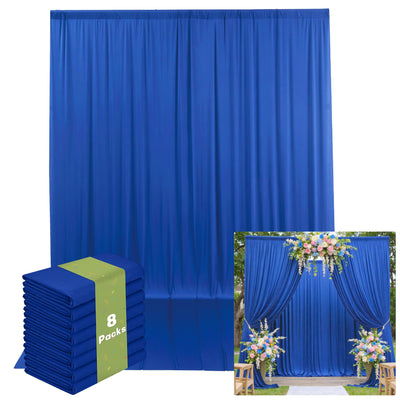40FTx12FT White Wrinkle - Free Wedding Backdrop Curtain - Silky Washable White Polyester Drapes for Baby Showers, Birthday Parties, Photography, and Wedding Receptions - 8 Panels 5FTx12FT - Backdrop Bliss40FTx12FT White Wrinkle - Free Wedding Backdrop Curtain - Silky Washable White Polyester Drapes for Baby Showers, Birthday Parties, Photography, and Wedding Receptions - 8 Panels 5FTx12FT
