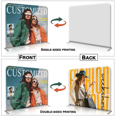 Custom Pop Up Display Trade Show Backdrop with Stand 7.5 x 7.5 FT Large Tension Fabric Backdrop Display Portable Tradeshow Booth Display Banner for Business,Campuses, Weddings, Corporate - Backdrop BlissCustom Pop Up Display Trade Show Backdrop with Stand 7.5 x 7.5 FT Large Tension Fabric Backdrop Display Portable Tradeshow Booth Display Banner for Business,Campuses, Weddings, Corporate