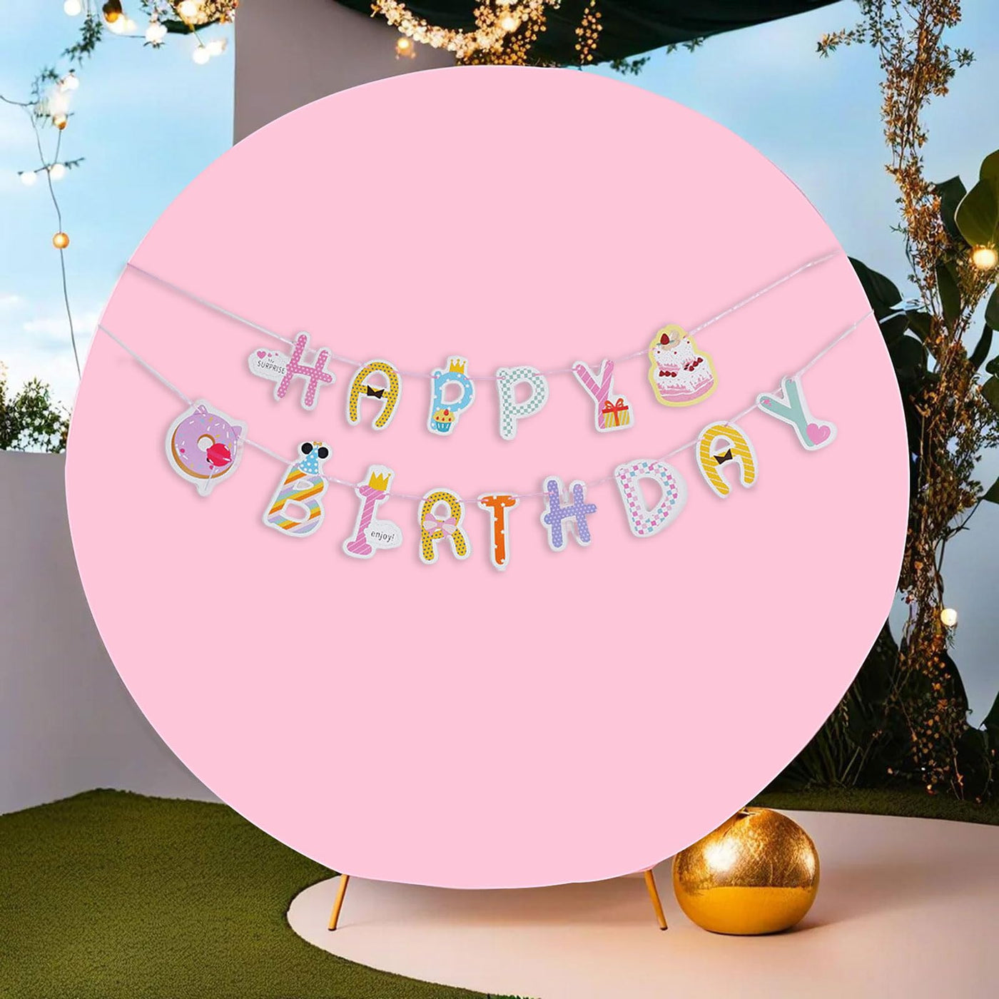 7.5FT Royal Blue Round Wedding Backdrop Cover,Circle Balloon Arch Backgound Stand Cover for Birthday Party Baby Shower Halloween Decoration (Royal Blue) - Backdrop Bliss7.5FT Royal Blue Round Wedding Backdrop Cover,Circle Balloon Arch Backgound Stand Cover for Birthday Party Baby Shower Halloween Decoration (Royal Blue)