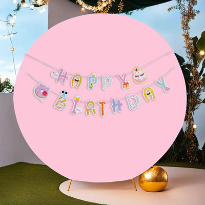 7.5FT Royal Blue Round Wedding Backdrop Cover,Circle Balloon Arch Backgound Stand Cover for Birthday Party Baby Shower Halloween Decoration (Royal Blue) - Backdrop Bliss7.5FT Royal Blue Round Wedding Backdrop Cover,Circle Balloon Arch Backgound Stand Cover for Birthday Party Baby Shower Halloween Decoration (Royal Blue)