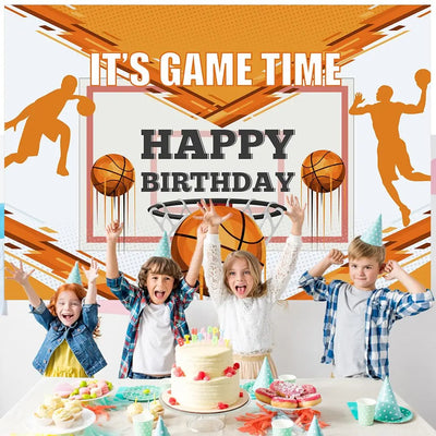 Football Happy Birthday Backdrop Banner Game Time Photography Background Fire Football Basketball Soccer Birthday Banner Decoration 7x5Ft Backdrop Bliss