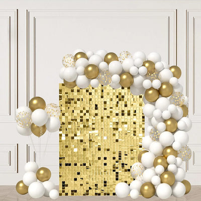 Pink Shimmer Wall Backdrop 24 Panels Cover 6 x 4 Ft, Photo Backdrops for Wedding,Anniversary,Birthday,Party Decoration Backdrop Bliss