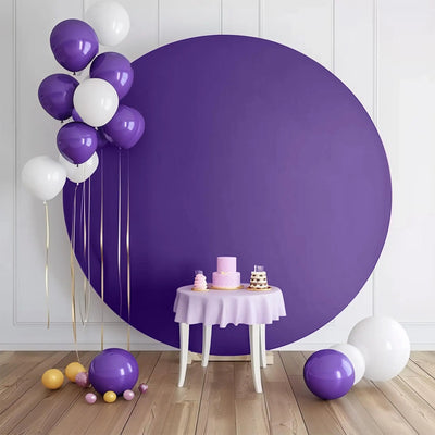 7.2FT Navy Blue Round Backdrop Cover for 5 to 7.2ft Circle Arch Stand - Haefoo Back to School Decoration Circle Backdrop Cover for Birthday, Wedding, Baby Shower Photography Background Party Decor Backdrop Bliss