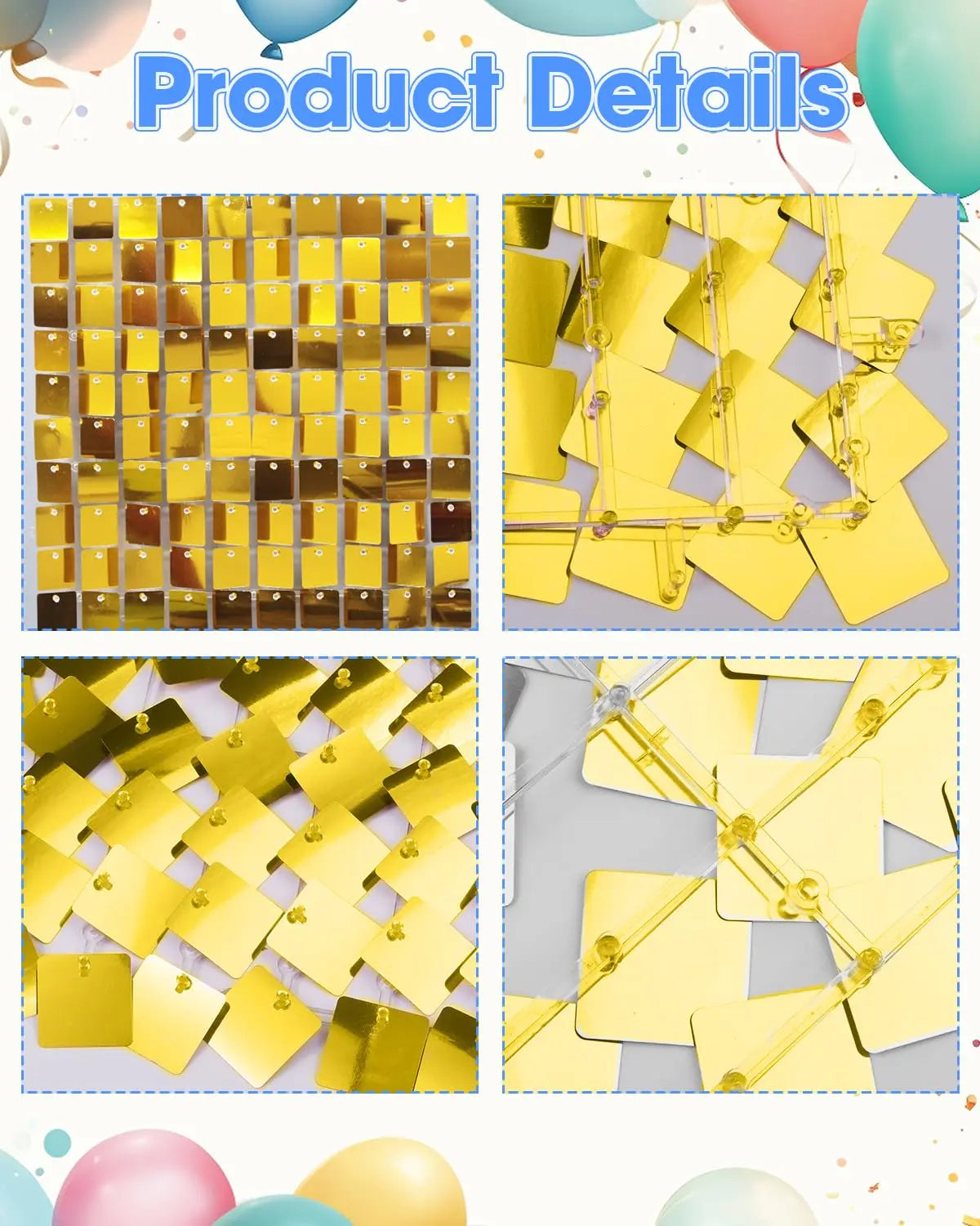 Pink Shimmer Wall Backdrop 24 Panels Cover 6 x 4 Ft, Photo Backdrops for Wedding,Anniversary,Birthday,Party Decoration Backdrop Bliss