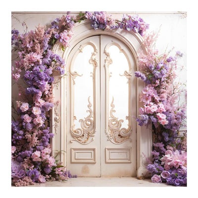 Kate 10x6.5ft Spring Garden Purple Flowers Wedding Photo Backdrops for Photography Arch Door Romantic European Wall Kids Birthday Photographic Background Photocall - Backdrop BlissKate 10x6.5ft Spring Garden Purple Flowers Wedding Photo Backdrops for Photography Arch Door Romantic European Wall Kids Birthday Photographic Background Photocall