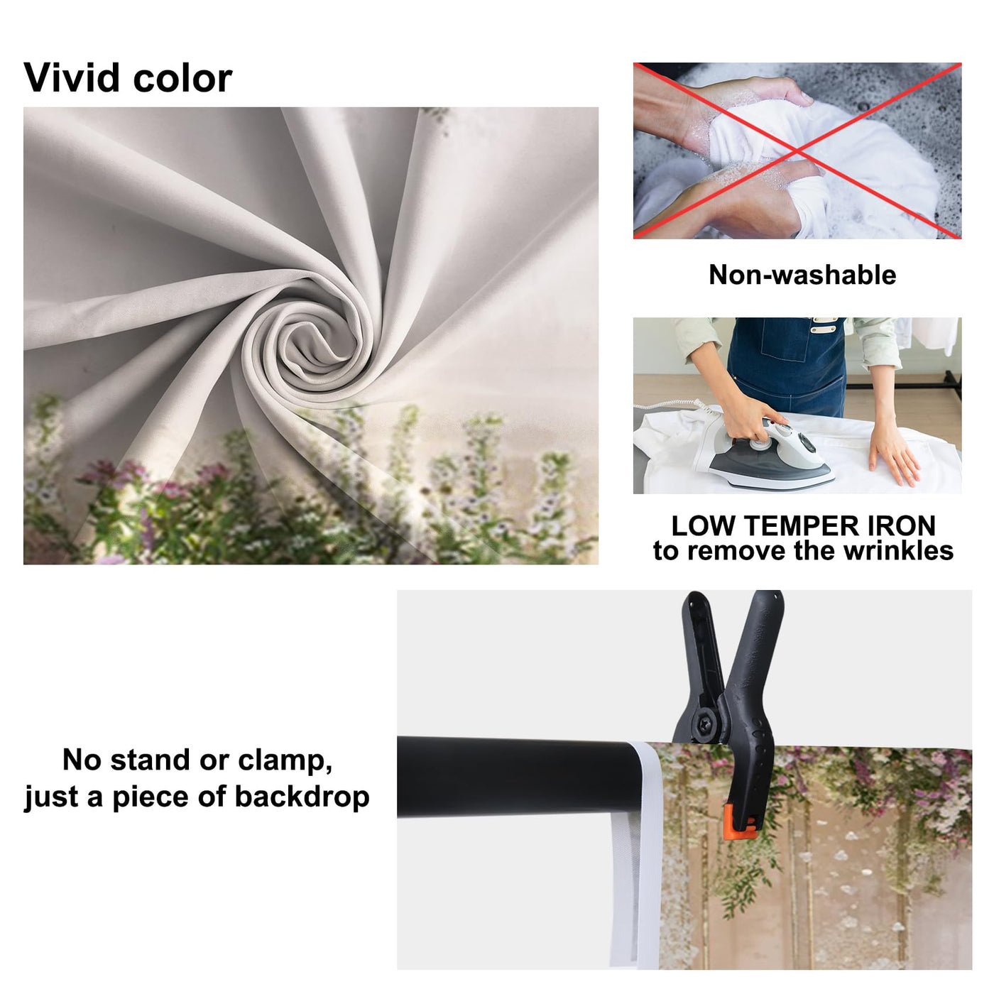 Baocicco 10x10ft Wedding Backdrop Beautiful Curtains Romantic Floral Decorations Flower Clusters Photography Background Wedding Ceremony Bridal Shower Birthday Children Adults Portrait Studio - Backdrop BlissBaocicco 10x10ft Wedding Backdrop Beautiful Curtains Romantic Floral Decorations Flower Clusters Photography Background Wedding Ceremony Bridal Shower Birthday Children Adults Portrait Studio