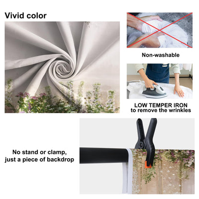 Baocicco 10x10ft Wedding Backdrop Beautiful Curtains Romantic Floral Decorations Flower Clusters Photography Background Wedding Ceremony Bridal Shower Birthday Children Adults Portrait Studio - Backdrop BlissBaocicco 10x10ft Wedding Backdrop Beautiful Curtains Romantic Floral Decorations Flower Clusters Photography Background Wedding Ceremony Bridal Shower Birthday Children Adults Portrait Studio