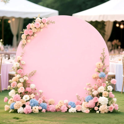 7.5FT Royal Blue Round Wedding Backdrop Cover,Circle Balloon Arch Backgound Stand Cover for Birthday Party Baby Shower Halloween Decoration (Royal Blue) - Backdrop Bliss7.5FT Royal Blue Round Wedding Backdrop Cover,Circle Balloon Arch Backgound Stand Cover for Birthday Party Baby Shower Halloween Decoration (Royal Blue)