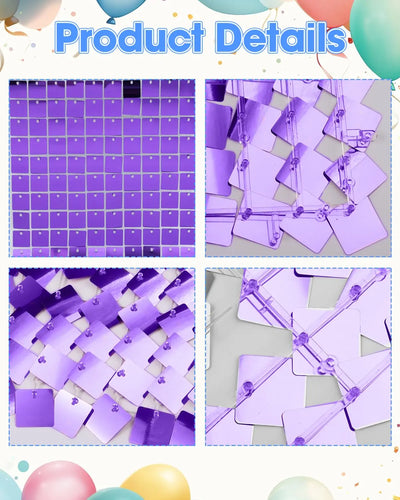 Pink Shimmer Wall Backdrop 24 Panels Cover 6 x 4 Ft, Photo Backdrops for Wedding,Anniversary,Birthday,Party Decoration Backdrop Bliss