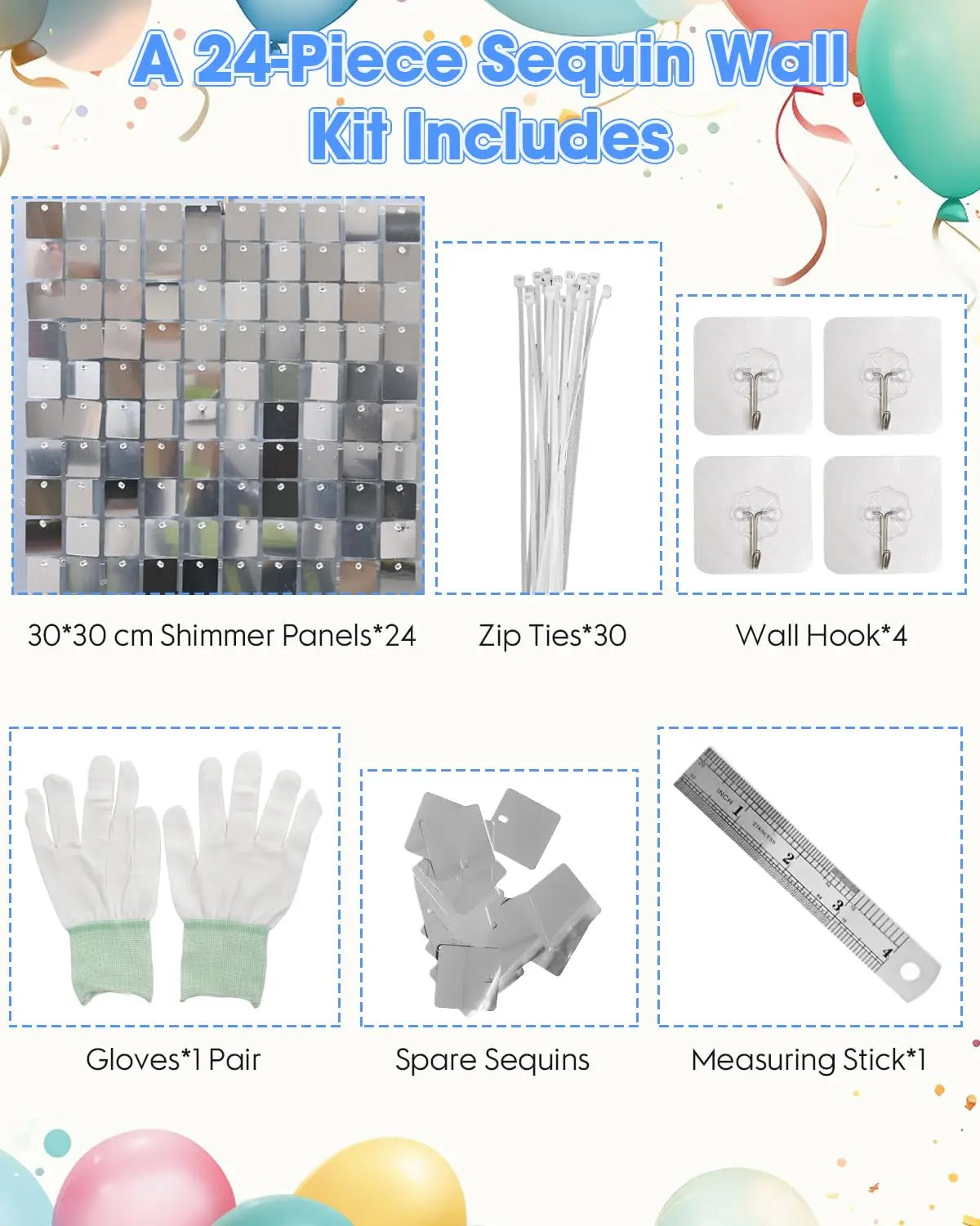 Pink Shimmer Wall Backdrop 24 Panels Cover 6 x 4 Ft, Photo Backdrops for Wedding,Anniversary,Birthday,Party Decoration Backdrop Bliss