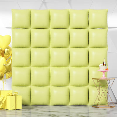 NISOCY 48PCS Green Square Foil Balloons Wall Backdrop Double Sided Green Balloons Tunnel Arch Kit for Baby Shower Birthday Anniversary Summer Party Decoration Backdrop Bliss