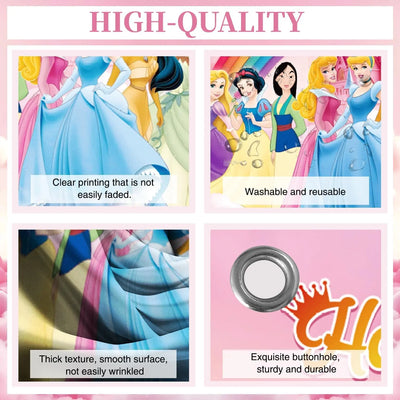 Princess Backdrop, 7x5ft Princess Birthday Party Decorations, Prin Cess Backdrop for Girls Birthday, Happy Birthday Prin Cess Party Photography Decoration Indoor Outdoor Backdrop Bliss