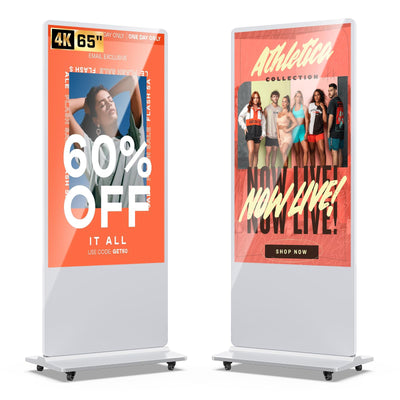 43 Inch Indoor Floor Standing Digital Signage Advertising Display Kiosk LCD Screen Commercial Totem Android System Vertical Poster with Auto Media Player - Backdrop Bliss43 Inch Indoor Floor Standing Digital Signage Advertising Display Kiosk LCD Screen Commercial Totem Android System Vertical Poster with Auto Media Player
