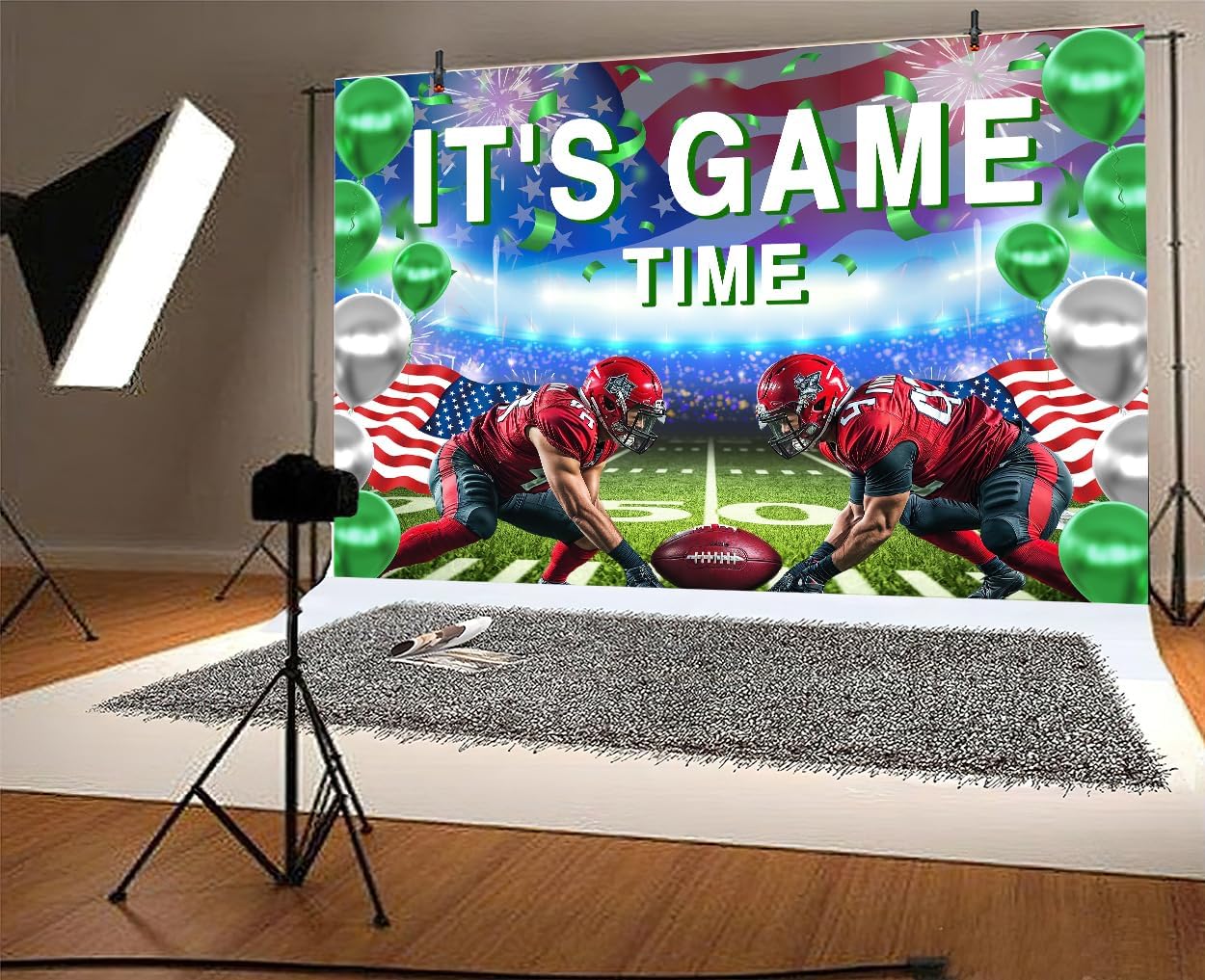 Football Backdrop for Photography, It's Game Time American Rugby Background for Soccer Lovers, Football Sports Theme Birthday Baby Shower Party Decorations Photo Studio Props 7x5ft - Backdrop BlissFootball Backdrop for Photography, It's Game Time American Rugby Background for Soccer Lovers, Football Sports Theme Birthday Baby Shower Party Decorations Photo Studio Props 7x5ft
