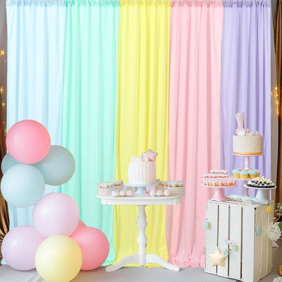 JCJ Unicorn Pastel Backdrop 5 Panels Rainbow Backdrop Curtains for Birthday Party Girls Bedroom Classroom Decoration 10 * 7FT - Backdrop BlissJCJ Unicorn Pastel Backdrop 5 Panels Rainbow Backdrop Curtains for Birthday Party Girls Bedroom Classroom Decoration 10 * 7FT
