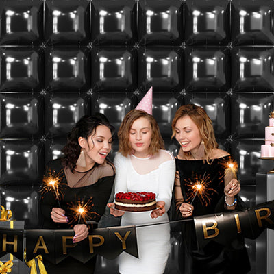 NISOCY 48PCS Green Square Foil Balloons Wall Backdrop Double Sided Green Balloons Tunnel Arch Kit for Baby Shower Birthday Anniversary Summer Party Decoration Backdrop Bliss