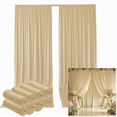 40FTx12FT White Wrinkle - Free Wedding Backdrop Curtain - Silky Washable White Polyester Drapes for Baby Showers, Birthday Parties, Photography, and Wedding Receptions - 8 Panels 5FTx12FT - Backdrop Bliss40FTx12FT White Wrinkle - Free Wedding Backdrop Curtain - Silky Washable White Polyester Drapes for Baby Showers, Birthday Parties, Photography, and Wedding Receptions - 8 Panels 5FTx12FT