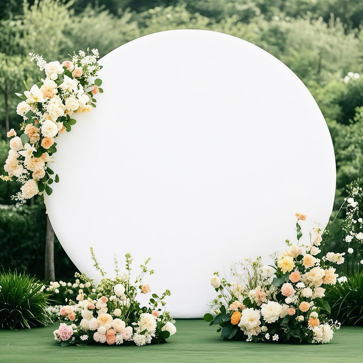 7.5FT Royal Blue Round Wedding Backdrop Cover,Circle Balloon Arch Backgound Stand Cover for Birthday Party Baby Shower Halloween Decoration (Royal Blue) - Backdrop Bliss7.5FT Royal Blue Round Wedding Backdrop Cover,Circle Balloon Arch Backgound Stand Cover for Birthday Party Baby Shower Halloween Decoration (Royal Blue)