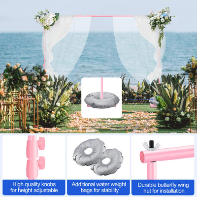 EMART Backdrop Stand, 6.5x10 ft Adjustable Photo Background Pipe and Drape Photography Kit with Heavy Duty Metal Flat Base for Parties, Wedding, Video Studio, Birthday - Black - Backdrop BlissEMART Backdrop Stand, 6.5x10 ft Adjustable Photo Background Pipe and Drape Photography Kit with Heavy Duty Metal Flat Base for Parties, Wedding, Video Studio, Birthday - Black